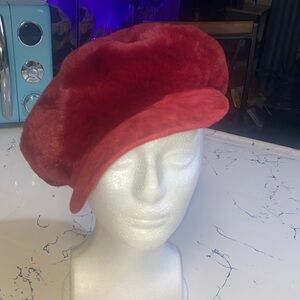 No Boundaries Plush Red Women's Beret